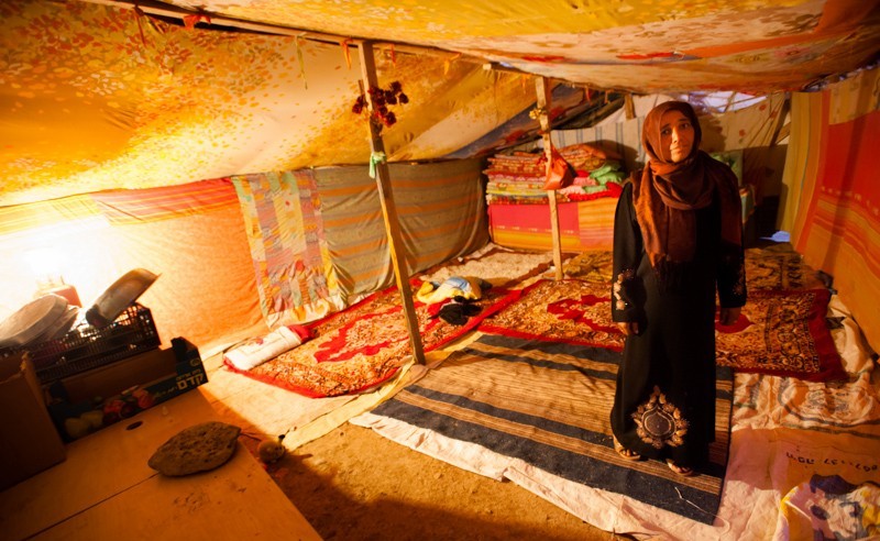 The Bedouin mostly live in the desert, in tents and temporary homes.