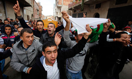 Rioting Algerian youth 