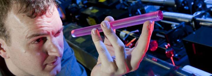 ITER: Man looks at Ruby Crystal Rod