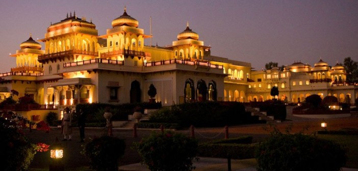 India: The Rambagh Hotel at night