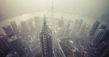 China: Polluted Beijing from the sky