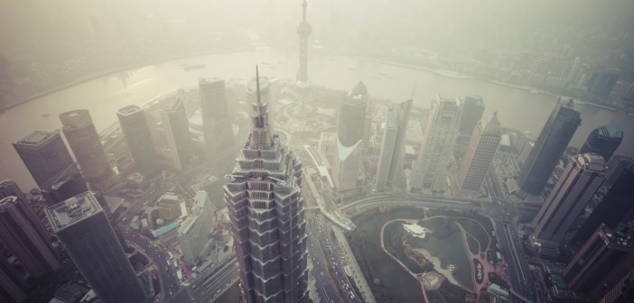 China: Polluted Beijing from the sky