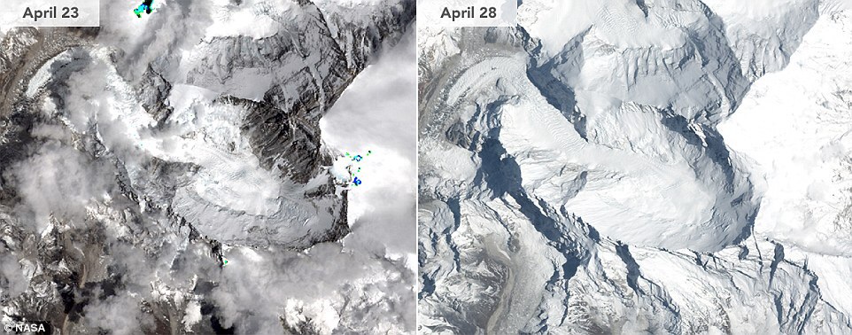 Mount Everest difference before and after Nepal earthquake
